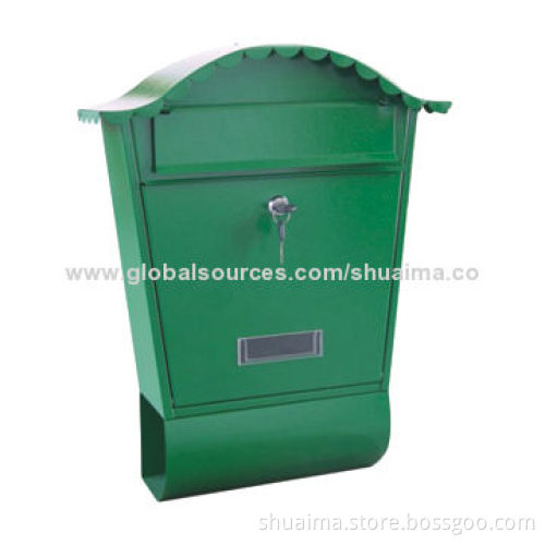 Steel Mailbox with Newspaper Holder, Wall Mounted, Stainless Steel Option